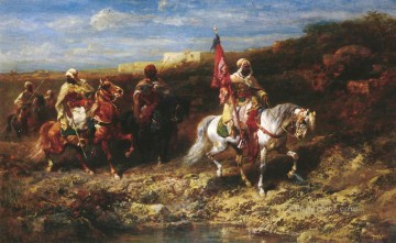 Arab Horseman In A Landscape Arab Adolf Schreyer Oil Paintings